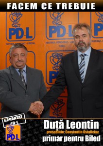 afis cu primarul Duta Leontin