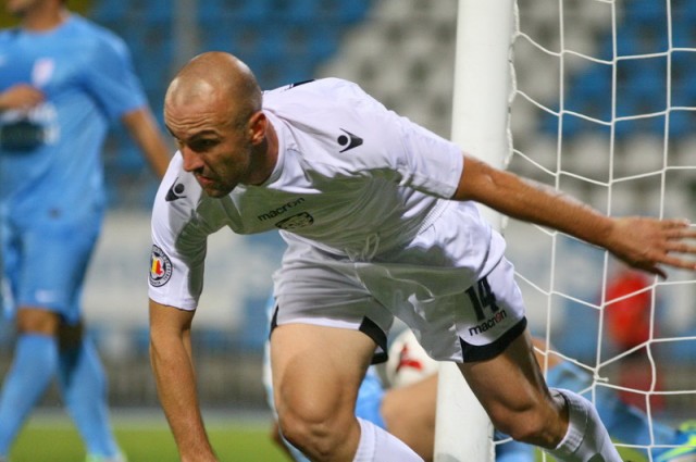 Szekely, omul de gol al ACS Poli, după primul gol în meciul cu Săgeata Năvodari Foto Adrian Pîclişan sageata poli06_resize