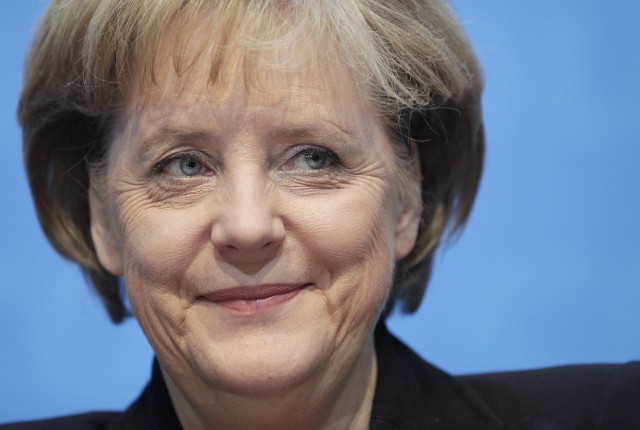 german chancellor merkel smiles during a news conference after a christian democratic union's (cdu) party leader meeting in berl