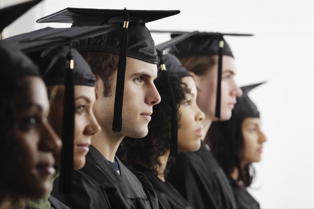 Graduates in Cap and Gown