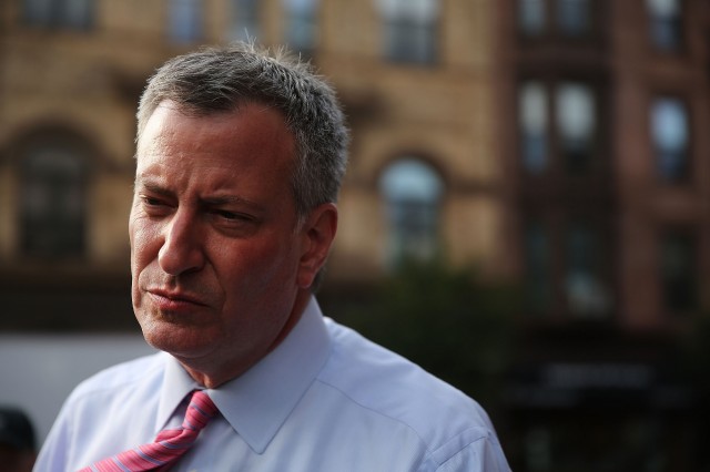 NYC Mayoral Candidate Bill de Blasio Campaigns In Brooklyn