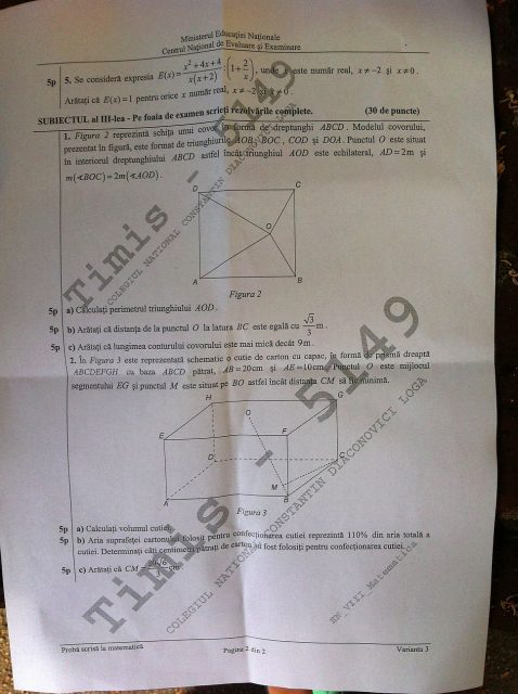 subiecte matematica evaluarea nationala 2014 (1)