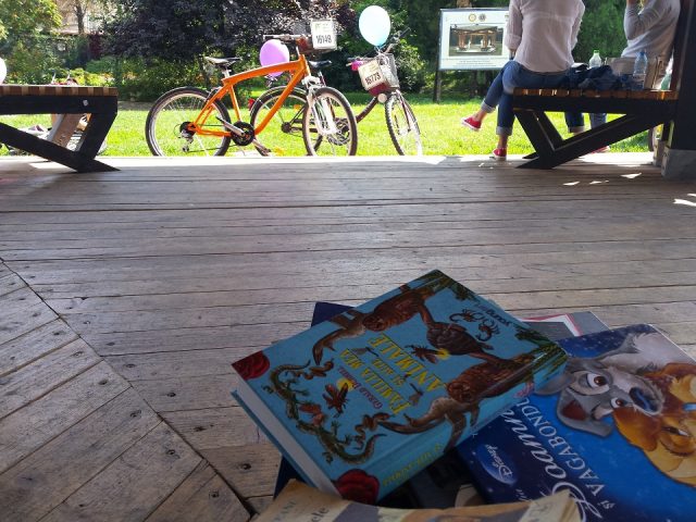 cititori pe bicicleta