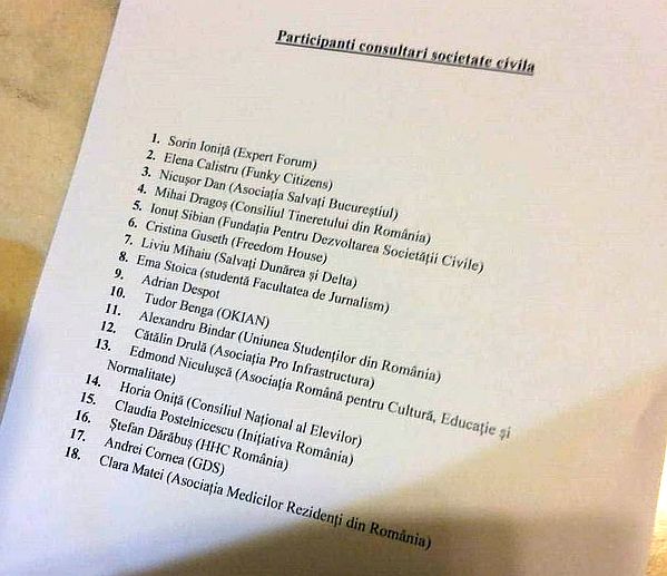 lista participanti intalnire iohannis mf