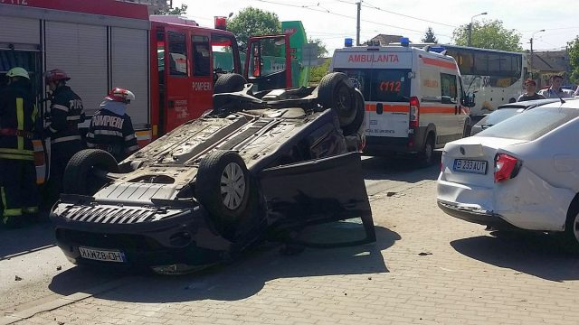 masina rasturnata accident rebreanu