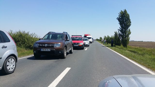 accident sacalaz beregsau trafic blocat coada masini