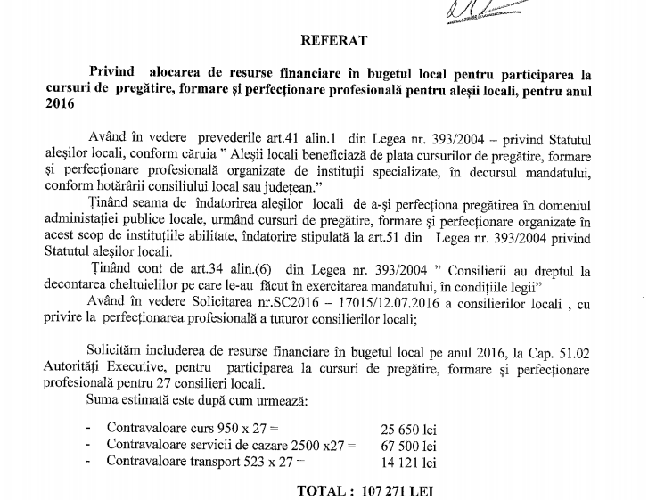 Cursuri pregatire aleşi locali