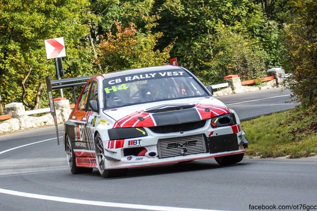 Bogdan Cuzma, la volanul Mitsubishi Lancer EVO IX. Foto: Facebook