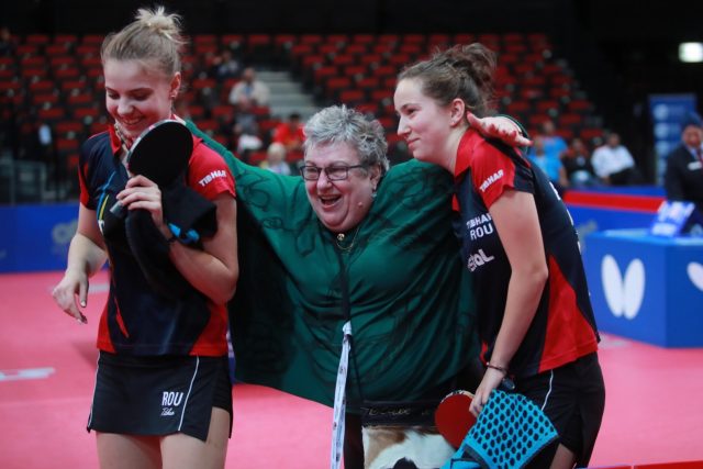 Adina Diaconu și Andreea Dragoman. Foto: Remy Gros / ittf.com