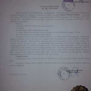 certificat medico legal victima medic de familie