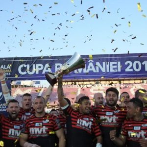 Timișoara Saracens cu trofeul în brațe, unicul deznodământ