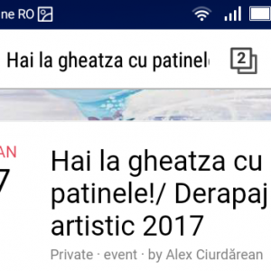Eveniment patinaj pe balta Utvin