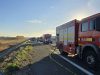 Accident cu un TIR și un microbuz, pe autostrada A1 (foto)
