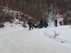 Șofer beat prins pe un drum închis din vestul țării, folosit ca pârtie