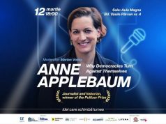 Laureată a Premiului Pulitzer, la Timișoara: Anne Applebaum vine la UVT pentru o dezbatere despre fragilitatea democrației